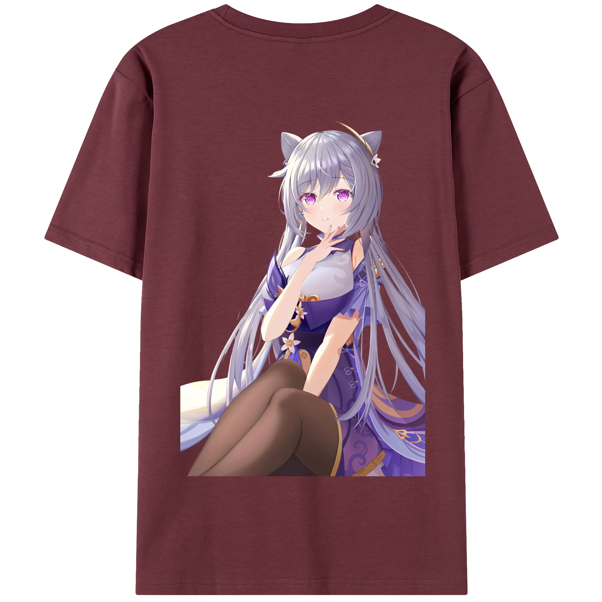 げんし神 刻晴 こくせい genshin Kokusei 綿100％半袖Tシャツ（背面プリント）